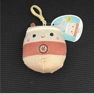 NWT 3” Renne the Latte Coffee Squishmallow Clip